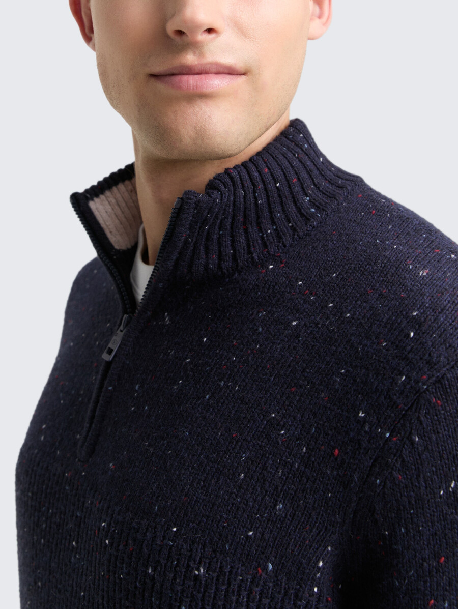 jersey de punto troyer con texturas mixtas