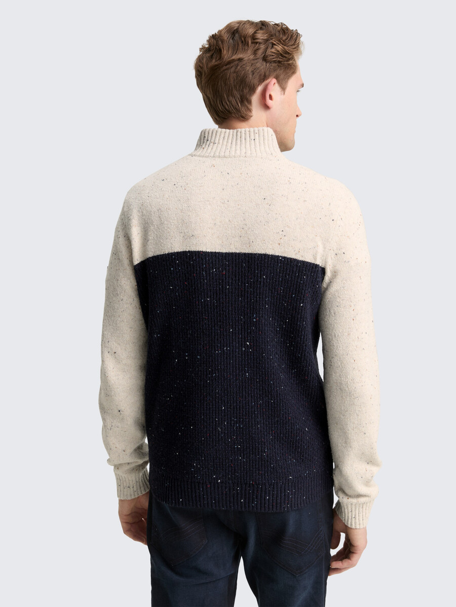 jersey de punto troyer con texturas mixtas