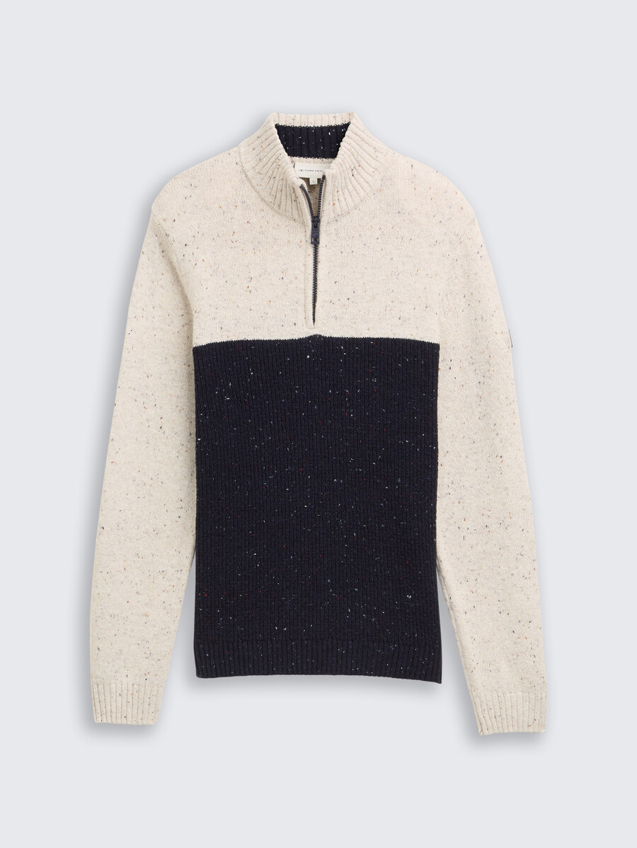 jersey de punto troyer con texturas mixtas