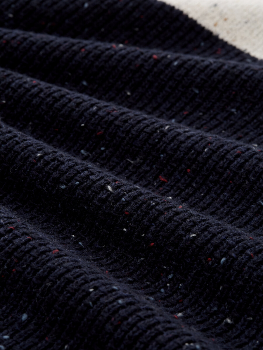 jersey de punto troyer con texturas mixtas