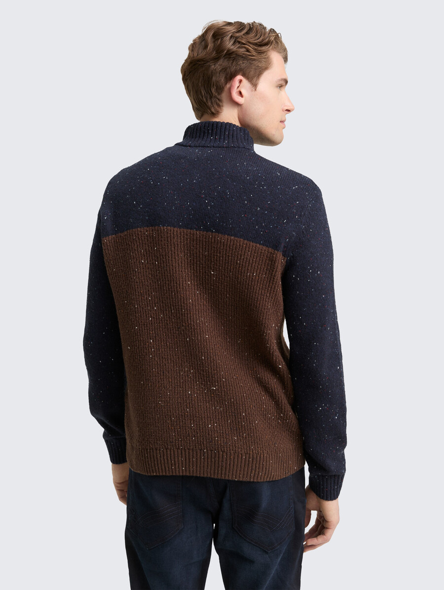 jersey de punto troyer con texturas mixtas
