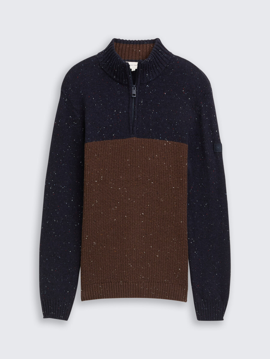 jersey de punto troyer con texturas mixtas