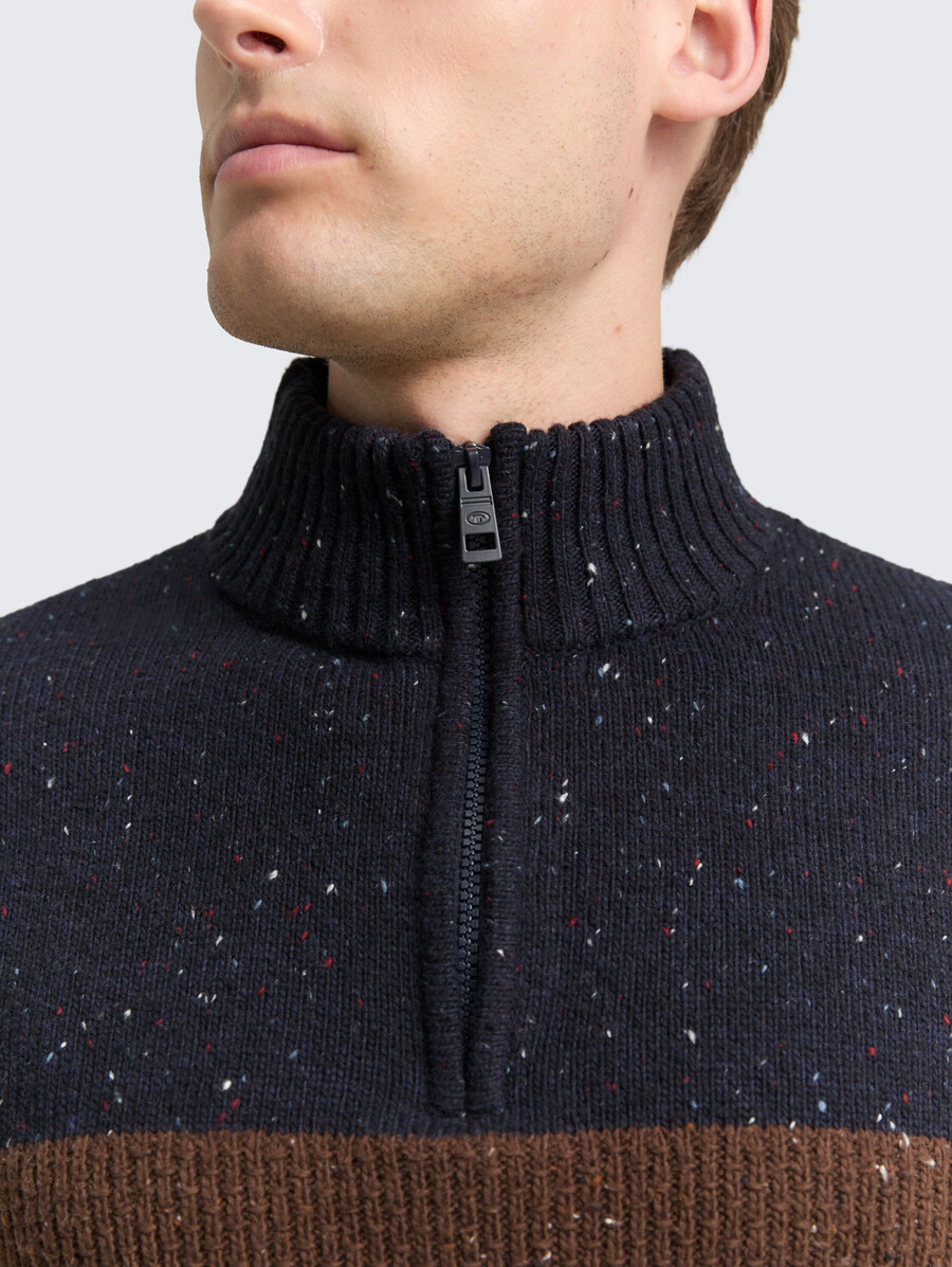 jersey de punto troyer con texturas mixtas