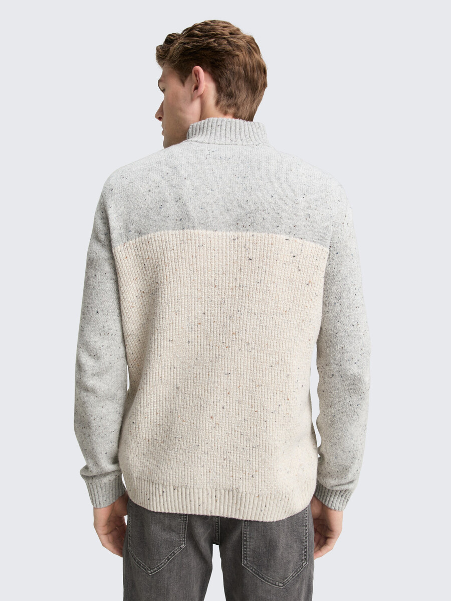 jersey de punto troyer con texturas mixtas