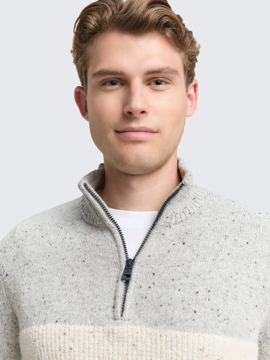 jersey de punto troyer con texturas mixtas