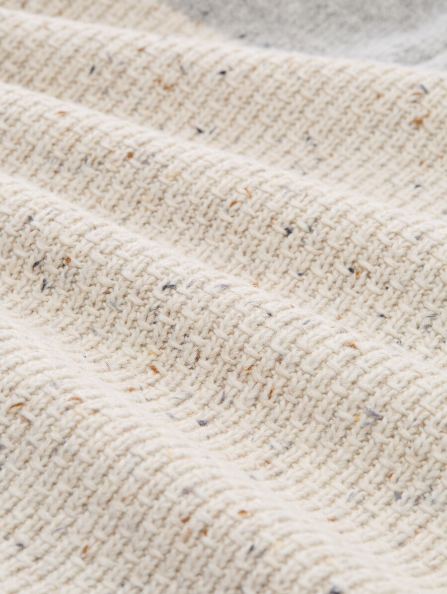 jersey de punto troyer con texturas mixtas