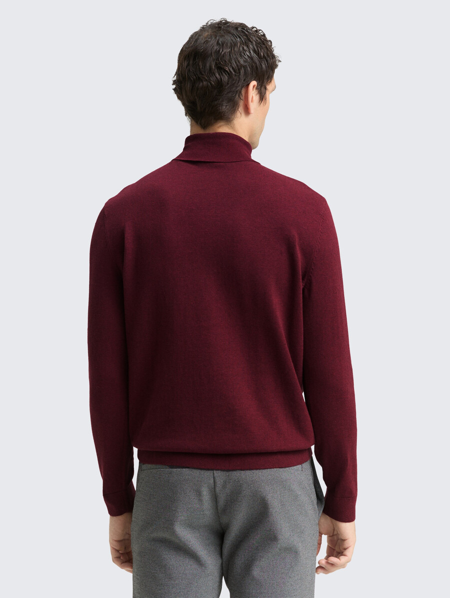 jersey de cuello alto de algodón