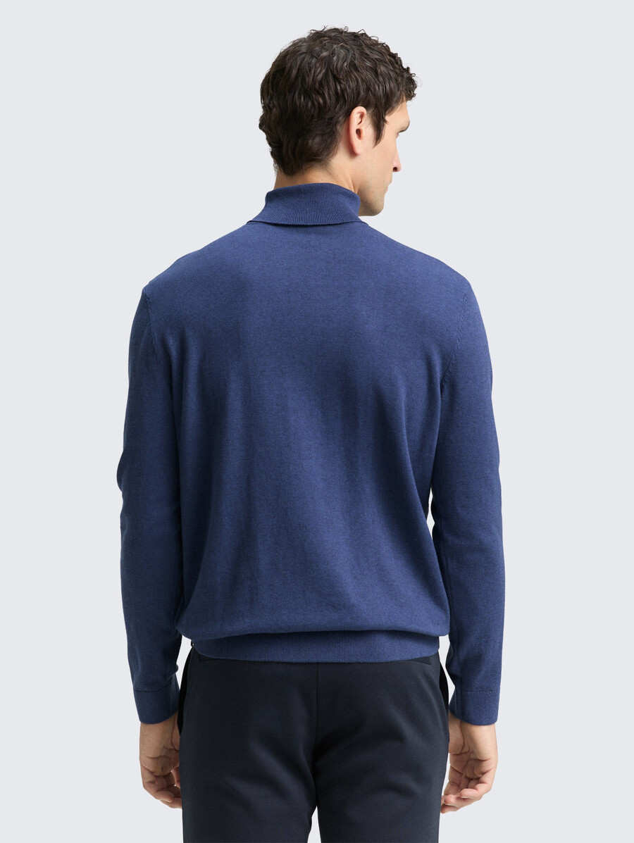 jersey de cuello alto de algodón