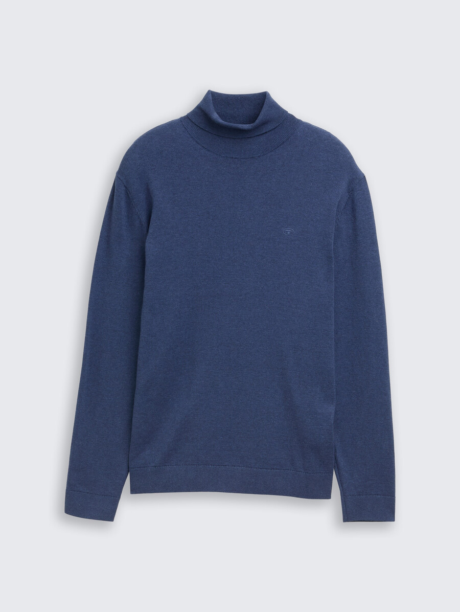 jersey de cuello alto de algodón