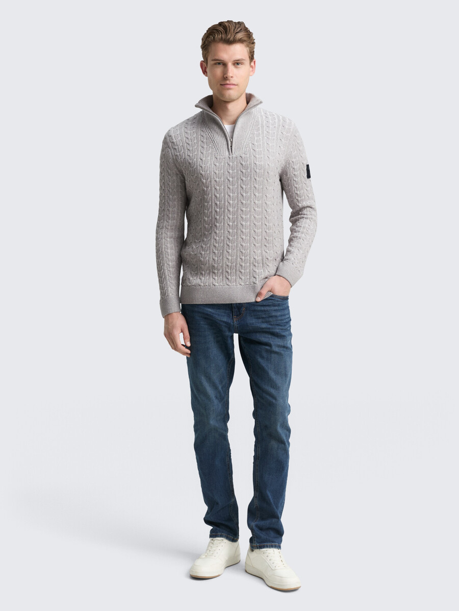 jersey de punto troyer con punto trenzado