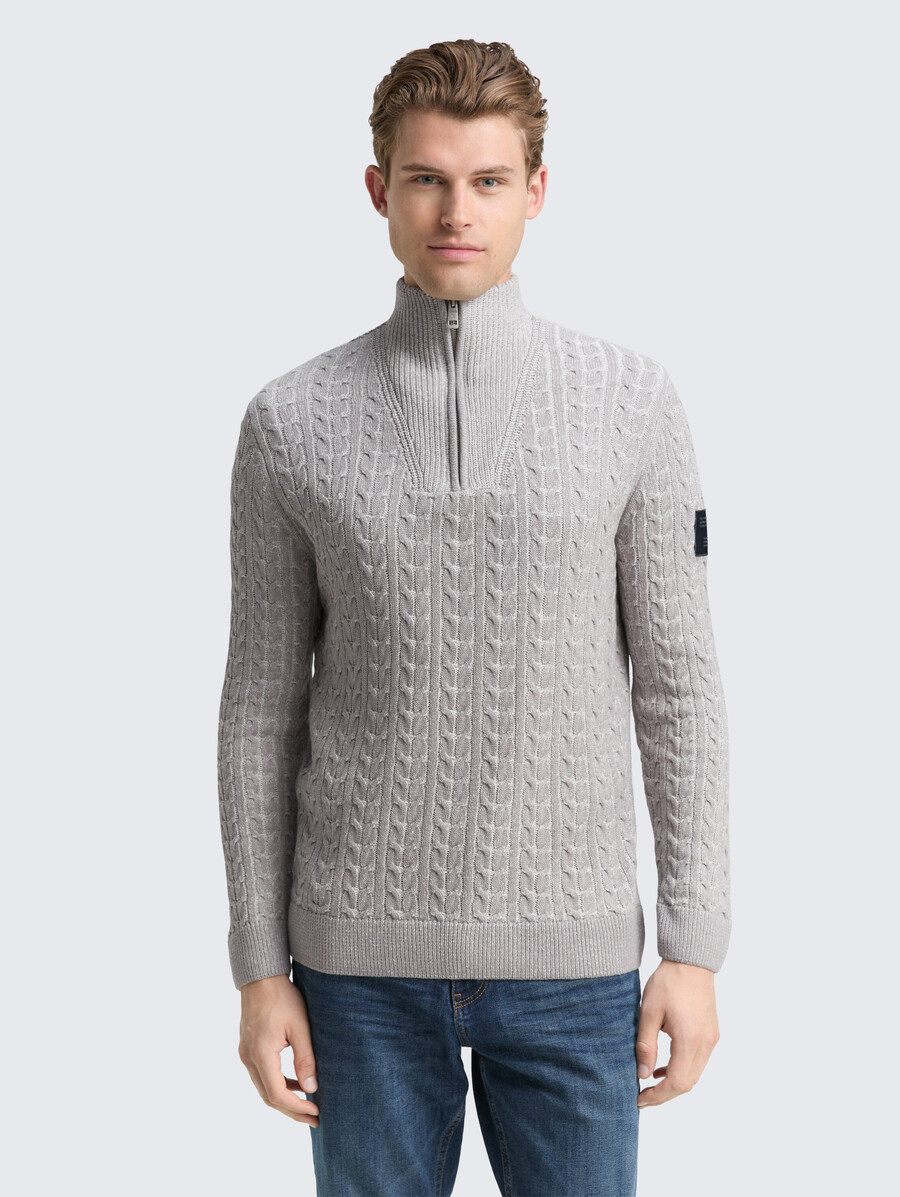jersey de punto troyer con punto trenzado