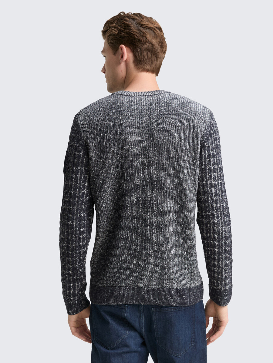 jersey de punto con patrón de cable