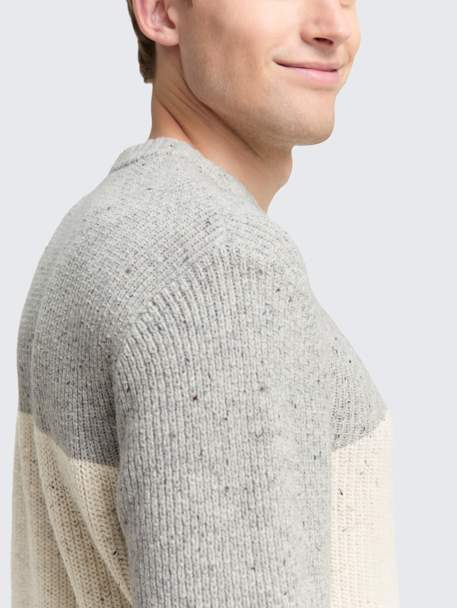 jersey de punto con texturas mixtas