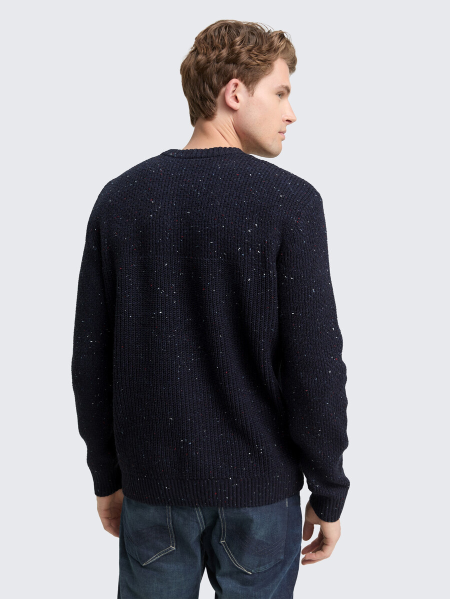 jersey de punto con texturas mixtas