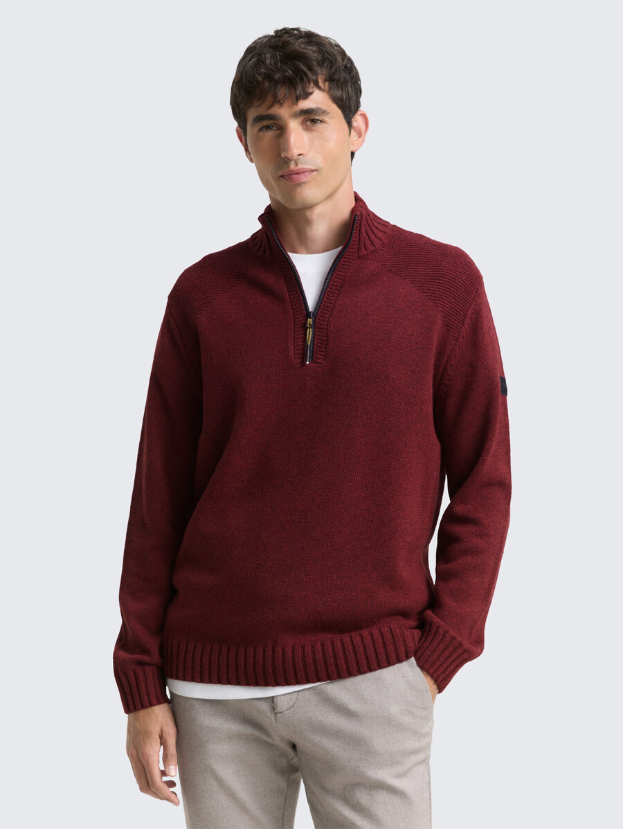 jersey de punto troyer con detalles acanalados