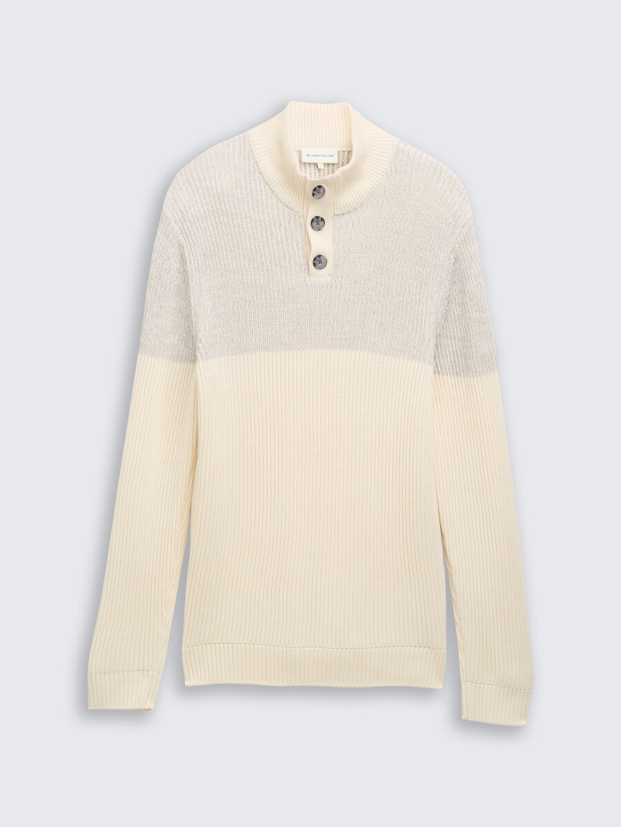 jersey de punto troyer con tapeta de botones