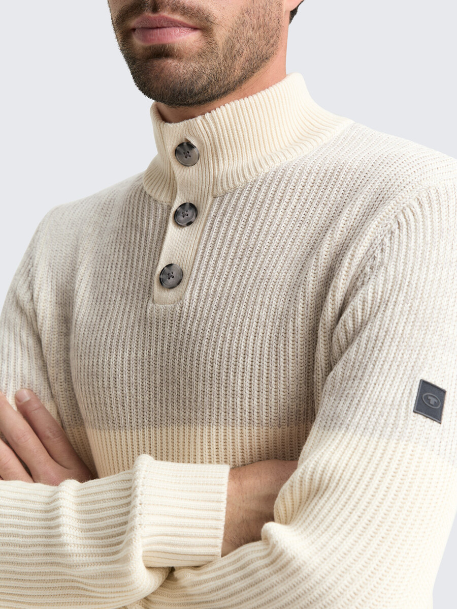 jersey de punto troyer con tapeta de botones