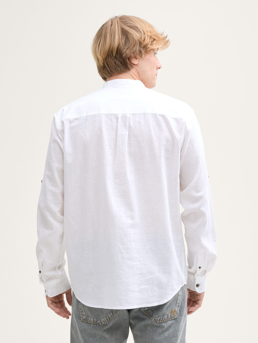 camisa túnica de corte relajado con contenido de lino