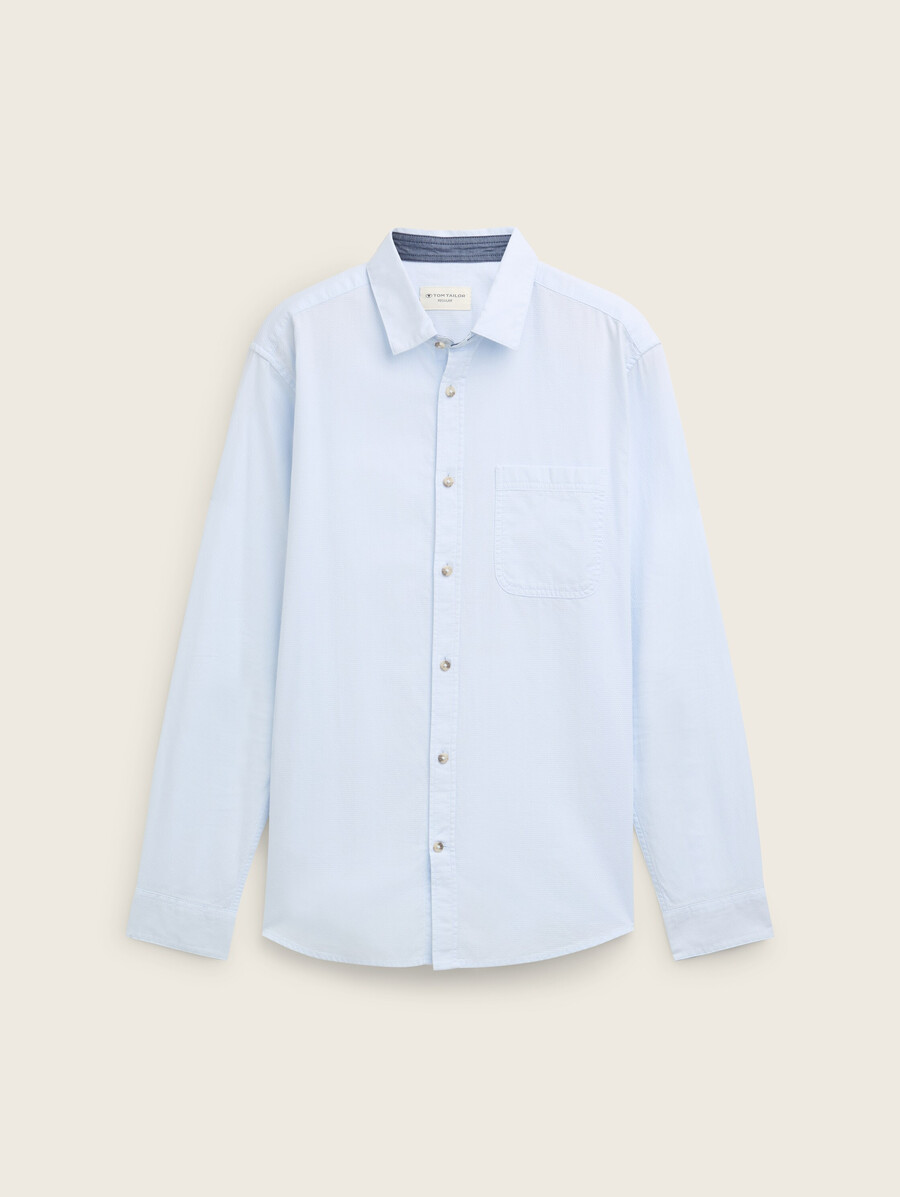 camisa estampada con bolsillo en el pecho