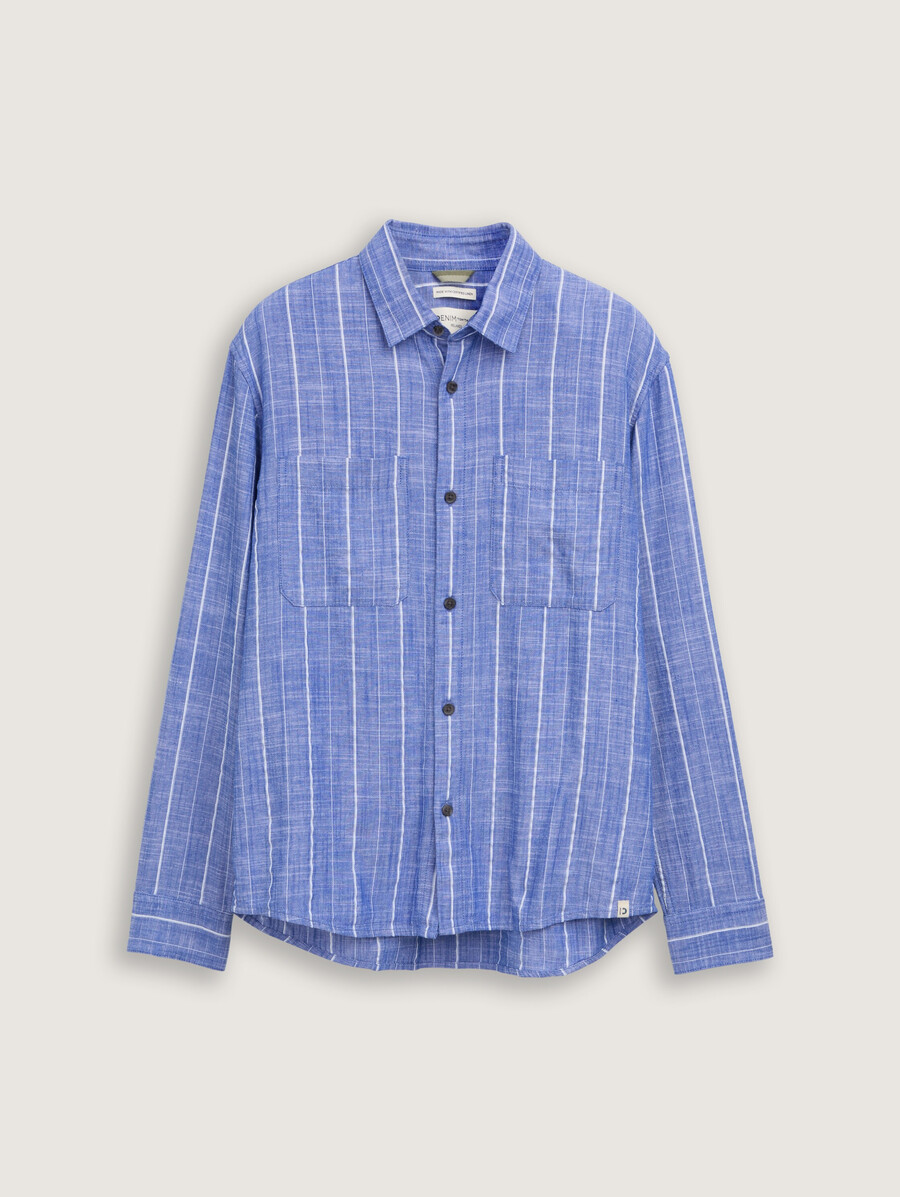 camisa de corte relajado con contenido de lino