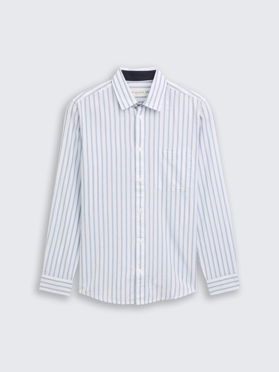 camisa de corte regular con estampado de rayas