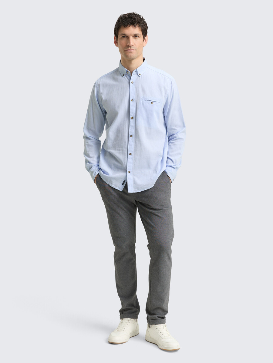 camisa de algodón de corte regular