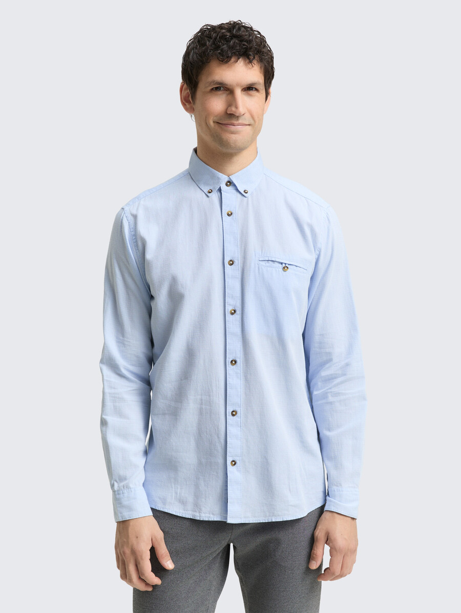 camisa de algodón de corte regular
