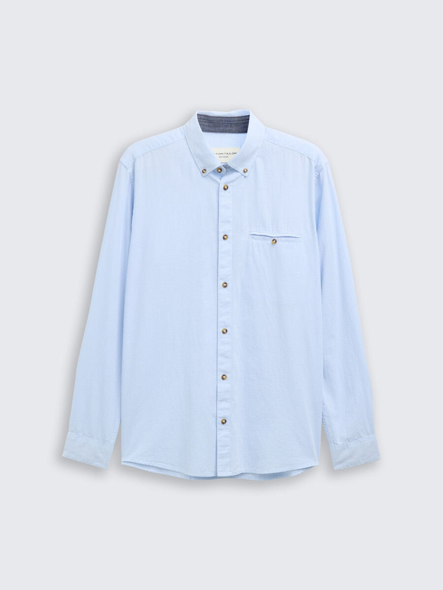 camisa de algodón de corte regular