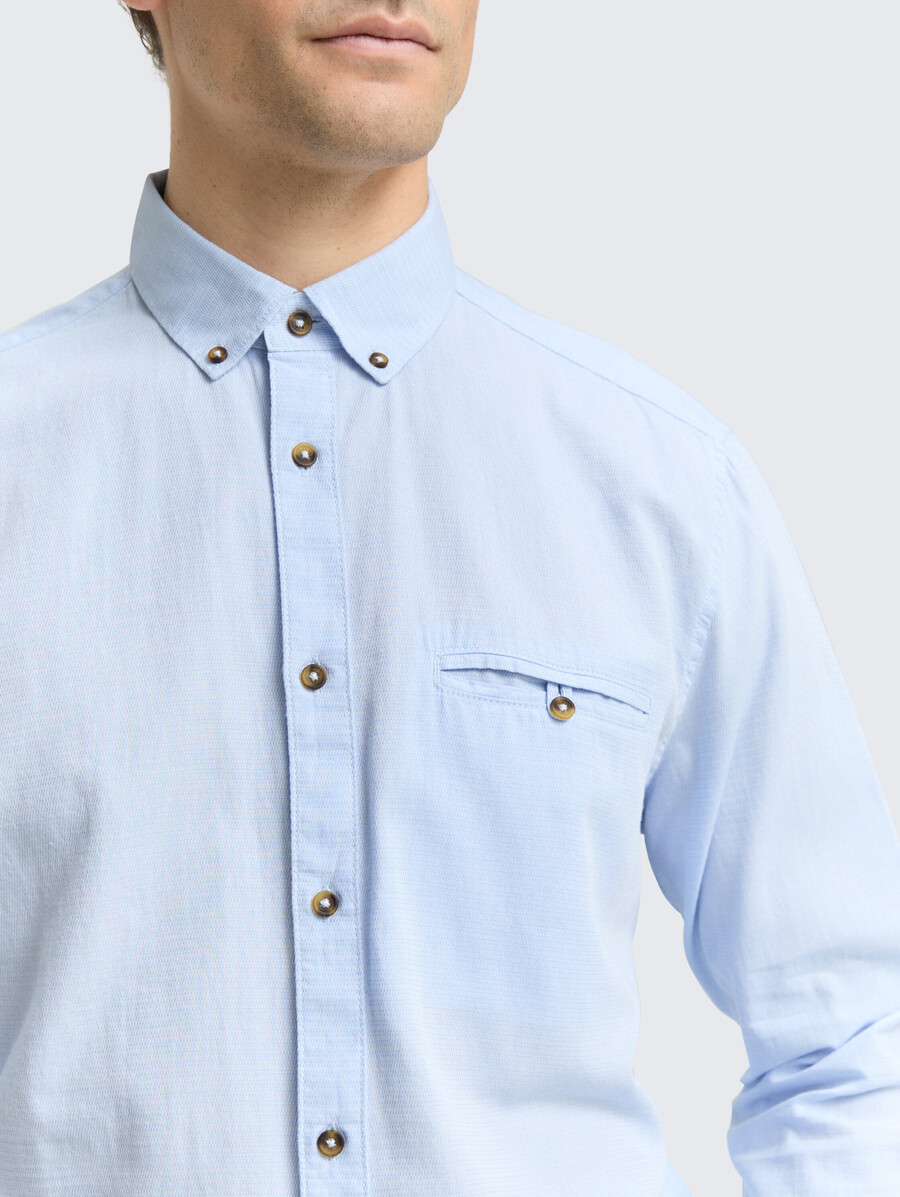 camisa de algodón de corte regular