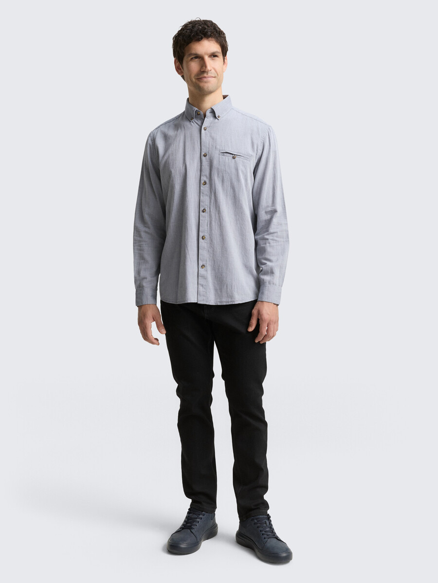 camisa de algodón de corte regular