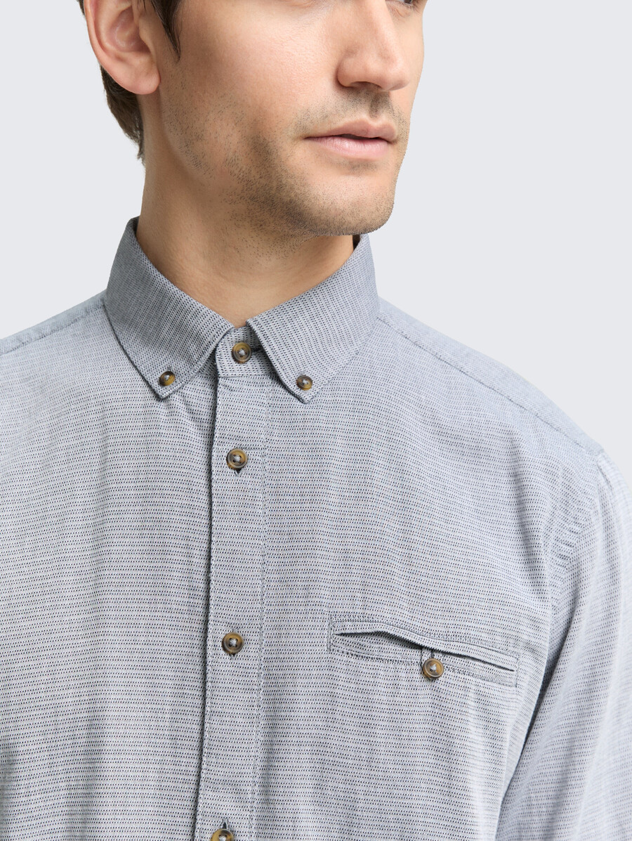 camisa de algodón de corte regular
