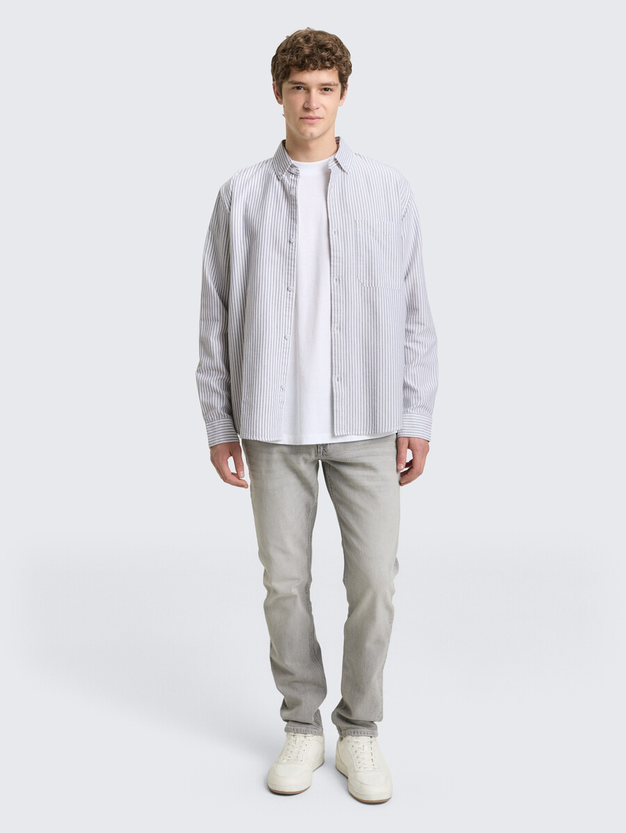 camisa de algodón de corte relajado