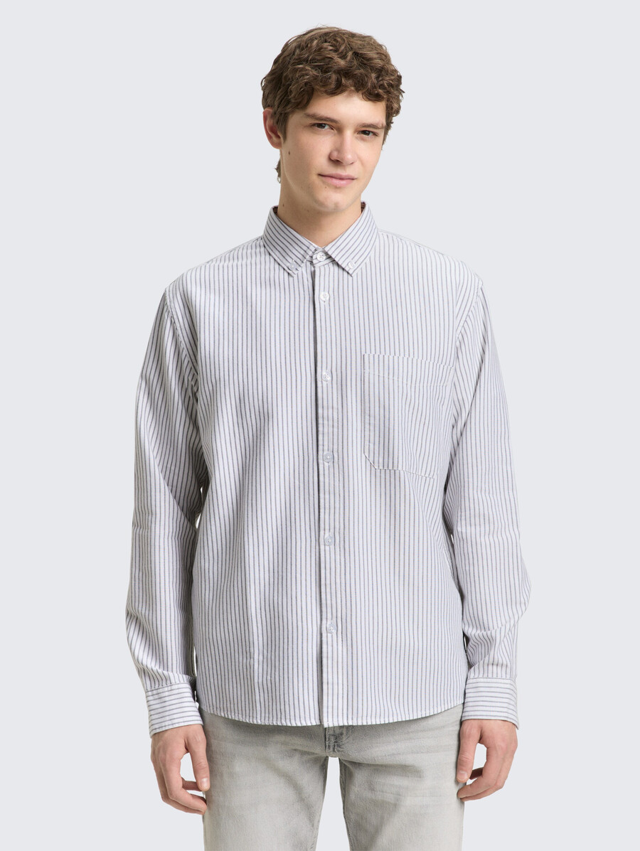 camisa de algodón de corte relajado