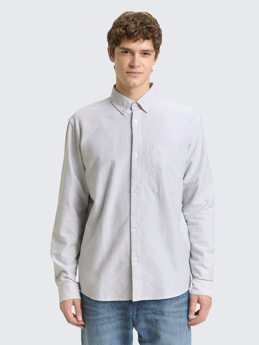 camisa de algodón de corte relajado