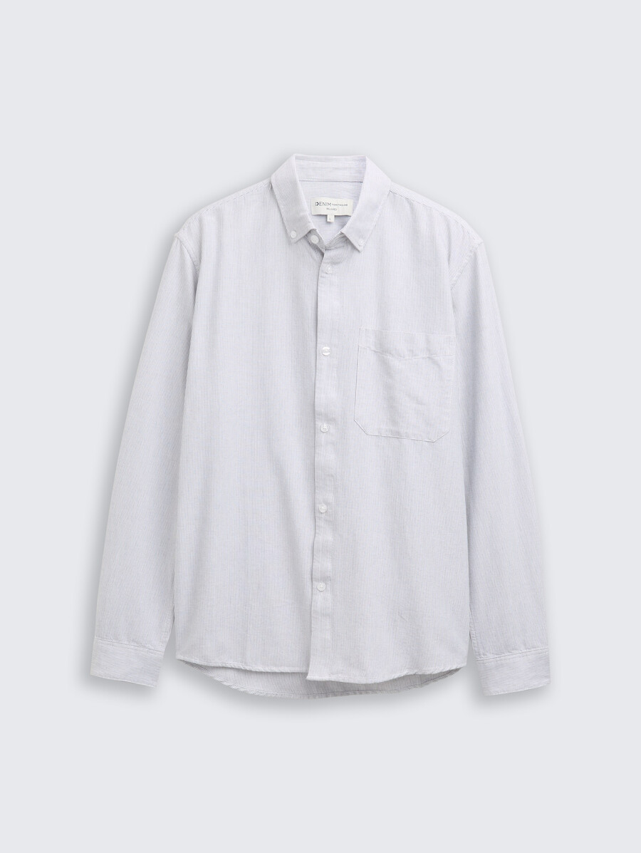 camisa de algodón de corte relajado