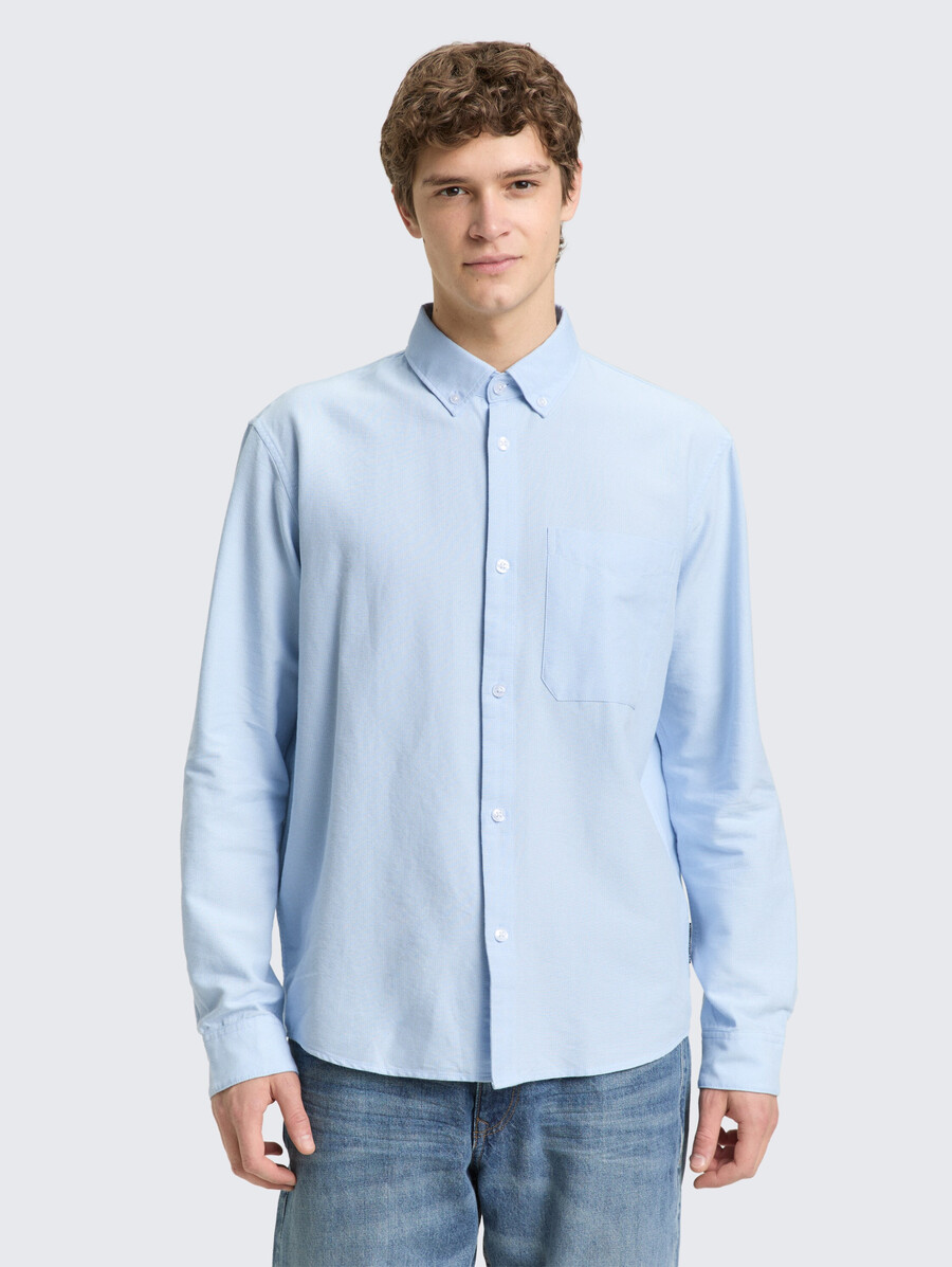 camisa de algodón de corte relajado