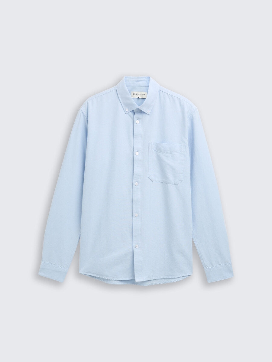 camisa de algodón de corte relajado