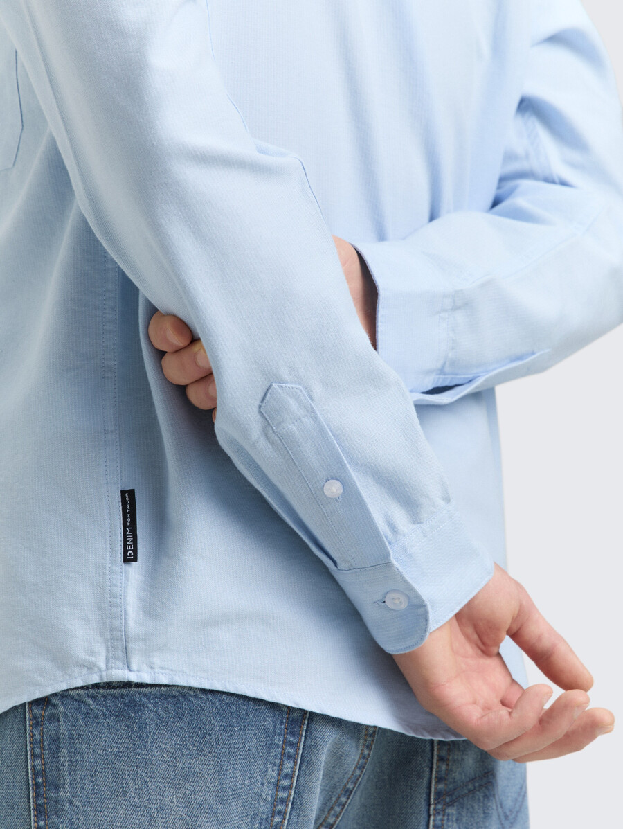camisa de algodón de corte relajado