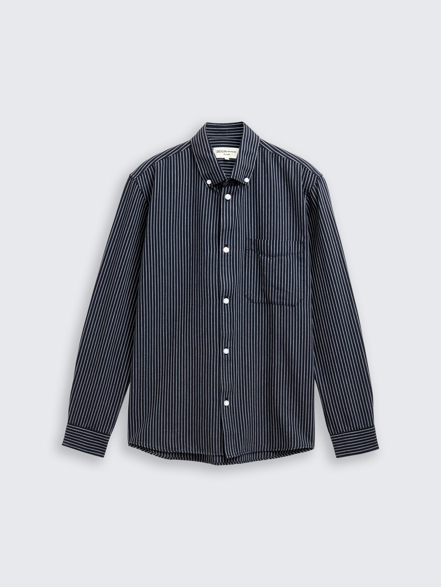 camisa de algodón de corte relajado