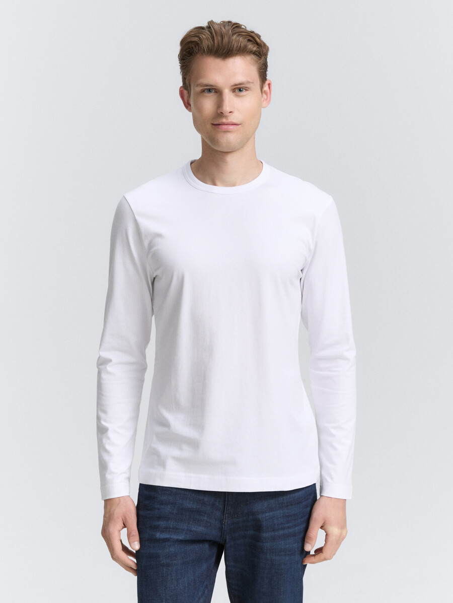camisa de manga larga ajustada con elástico