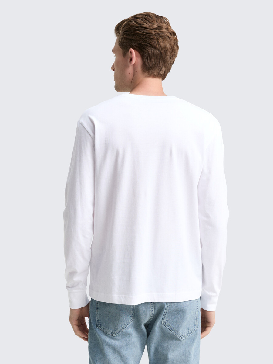 camisa de manga larga con estampado de logotipo