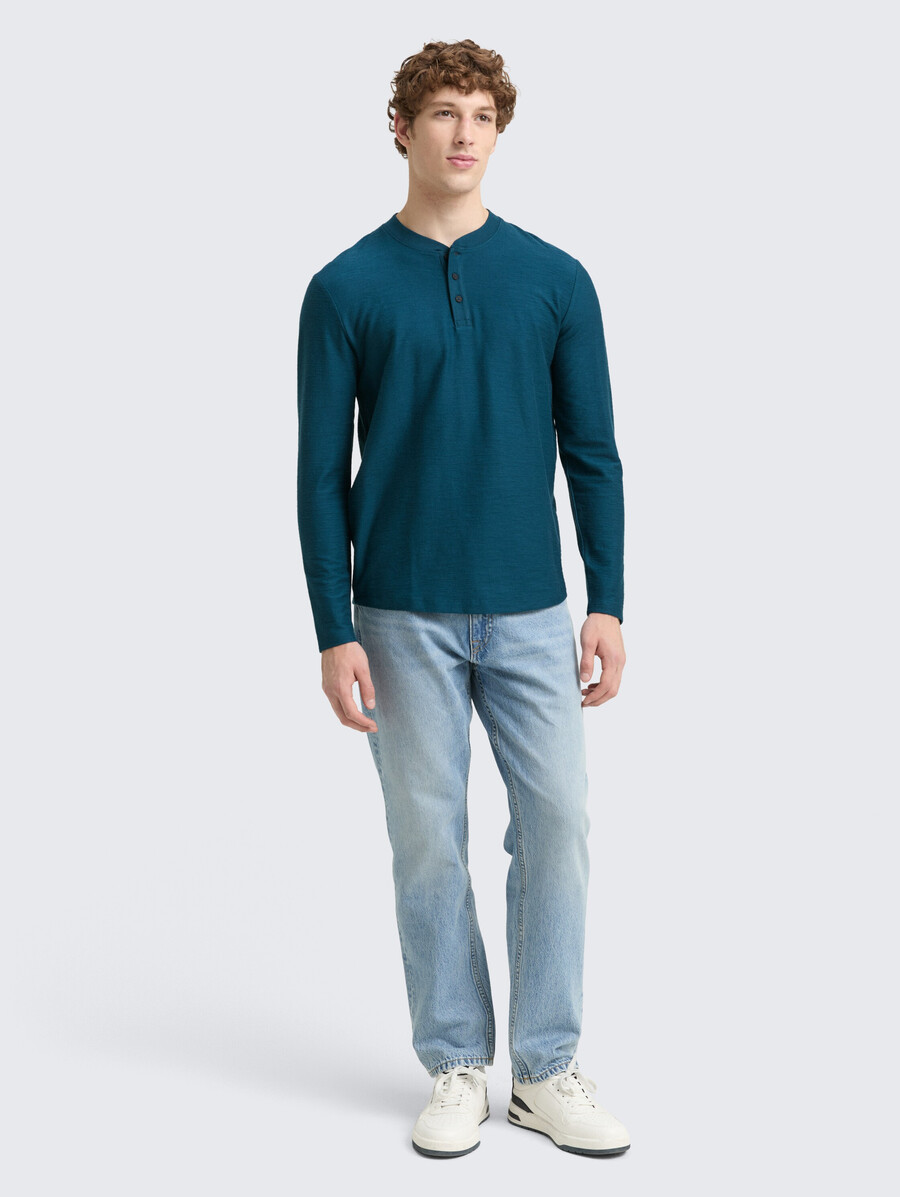 camisa de manga larga henley