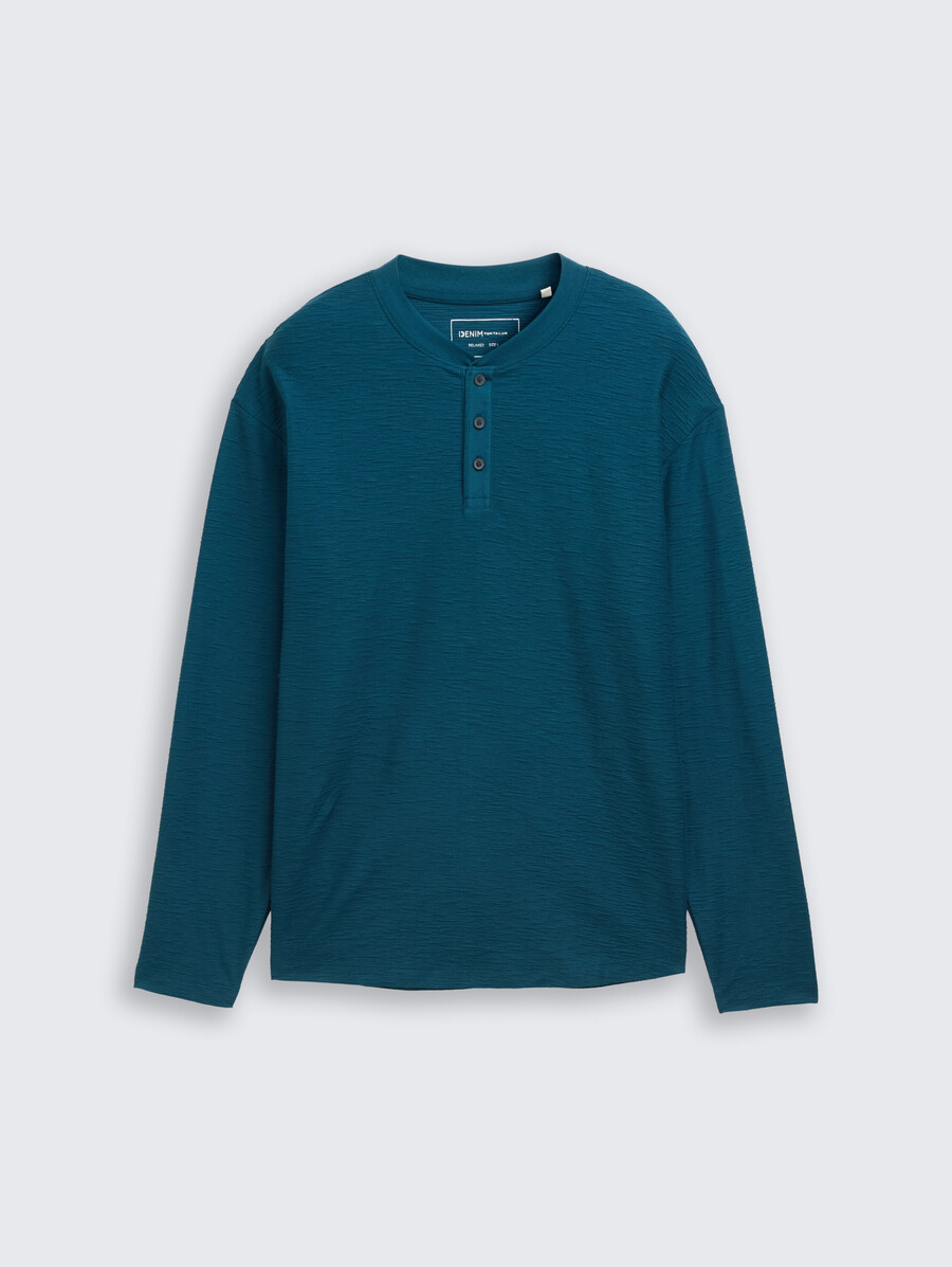 camisa de manga larga henley