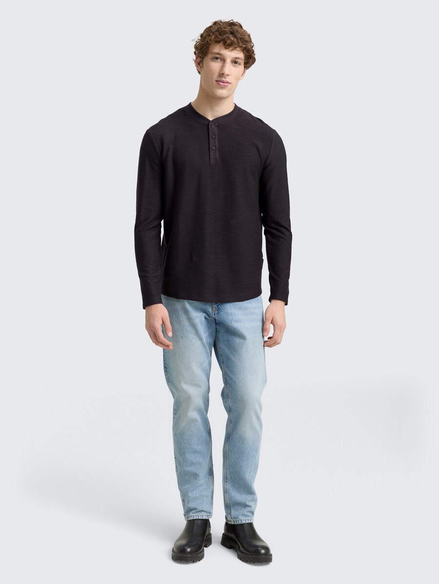 camisa de manga larga henley