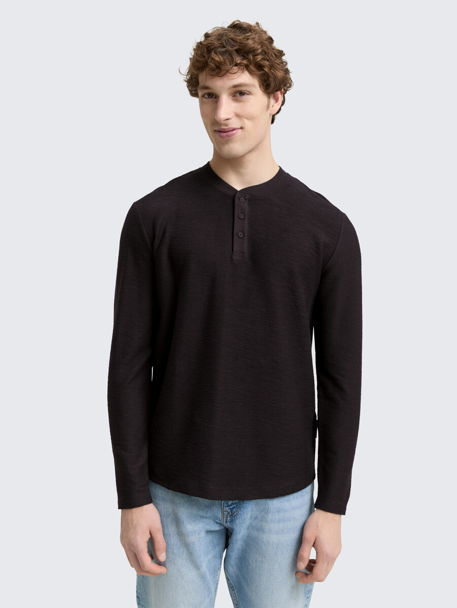 camisa de manga larga henley