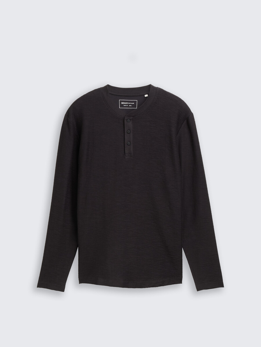 camisa de manga larga henley
