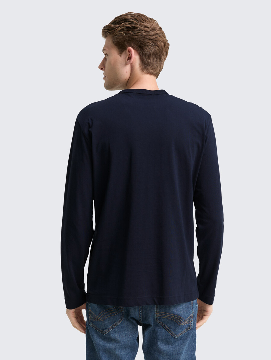 camisa de manga larga con estampado de logotipo