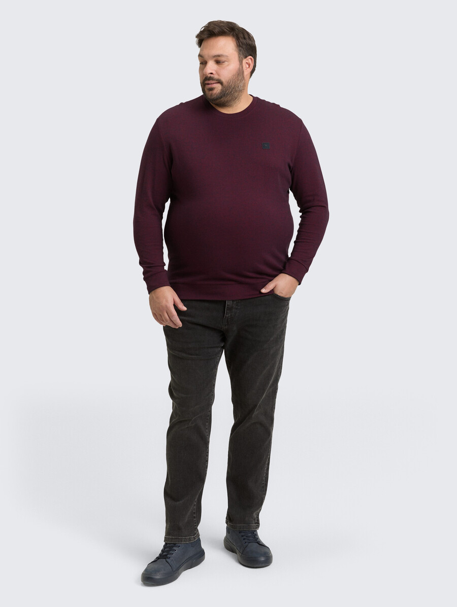 talla grande - camisa de manga larga con insignia del logotipo