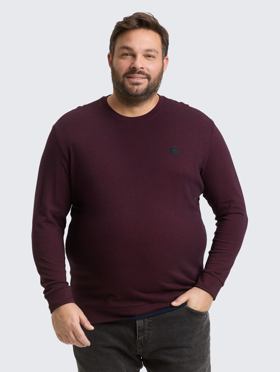 talla grande - camisa de manga larga con insignia del logotipo