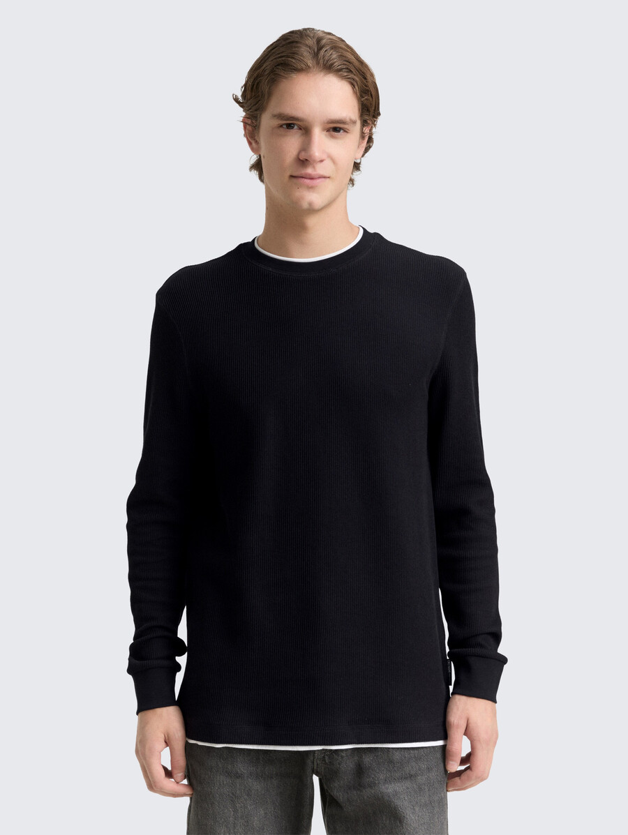 camisa de manga larga con look 2 en 1